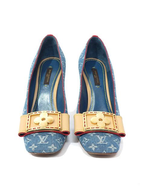 louis vuitton denim pumps|Met Pump .